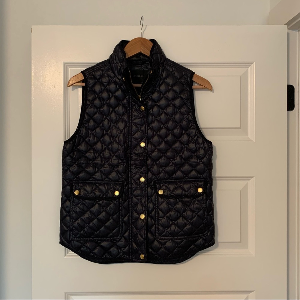 J Crew Womens DARK NAVY Vest with Gold Buttons, size Small